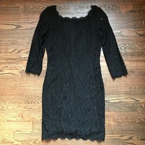Diane Von Furstenberg Zarita Dress Black Sz 8